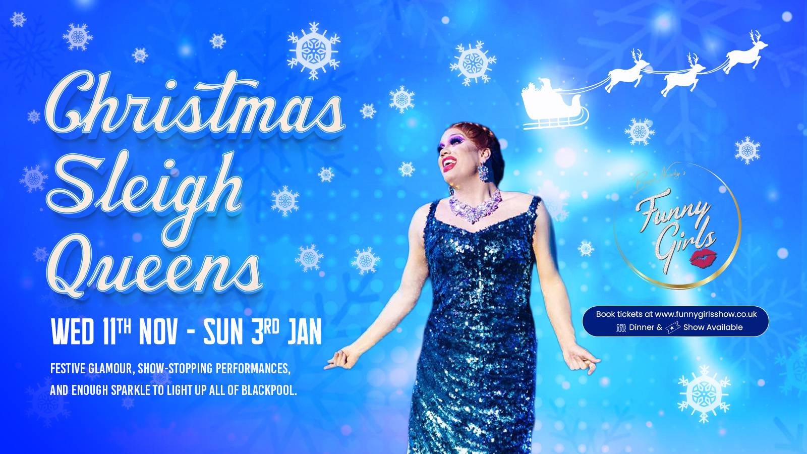 Christmas Sleigh Queens Landscape Poster